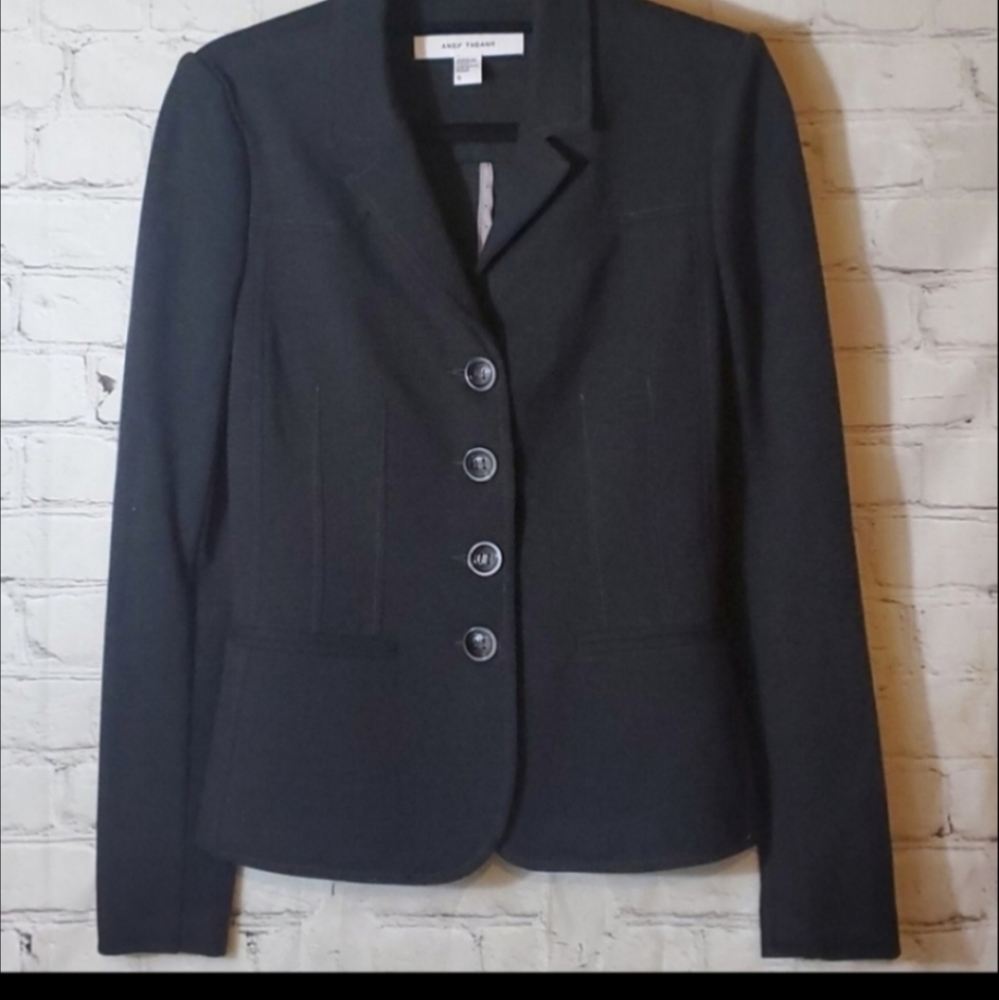 Andy The-Anh Charcoal Grey Knit Blazer
